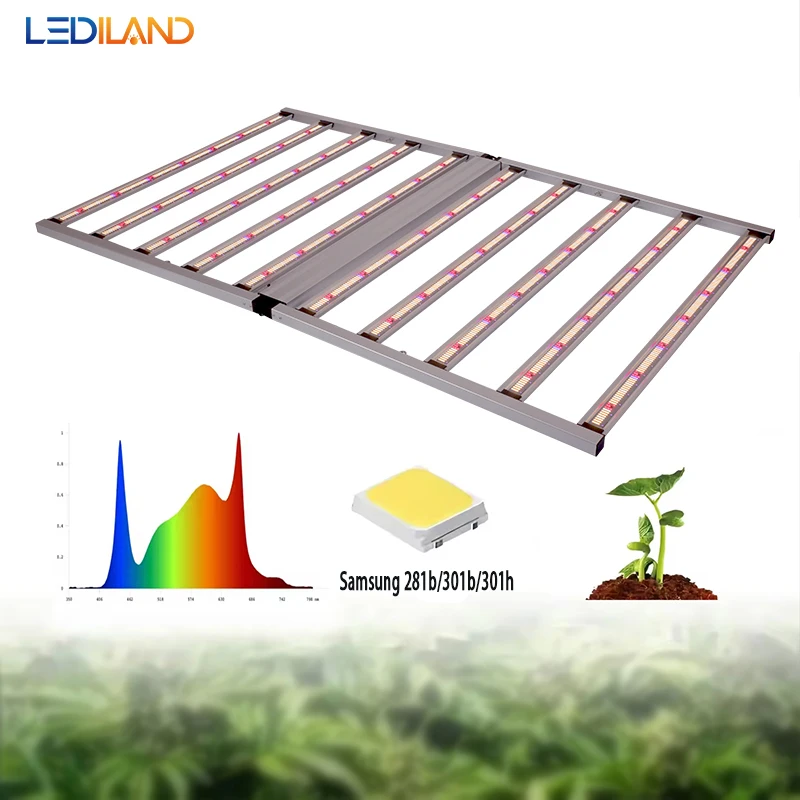 LEDILAND Samsung Lm281B Hydroponic Plant Grow Led Light 1000w Indoor Foldable Full Spectrum 660nm Uv Ir 1000 Watt Led Grow Light