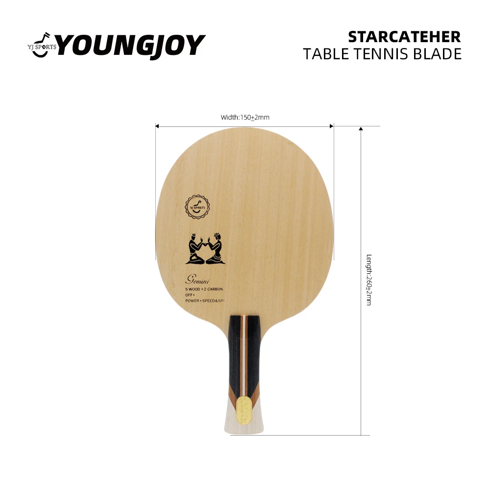 YoungJoy YJ Спорт созвездия серия взрослые деревянные ракетки для летучей мыши Углеродные профессиональные настольного тенниса