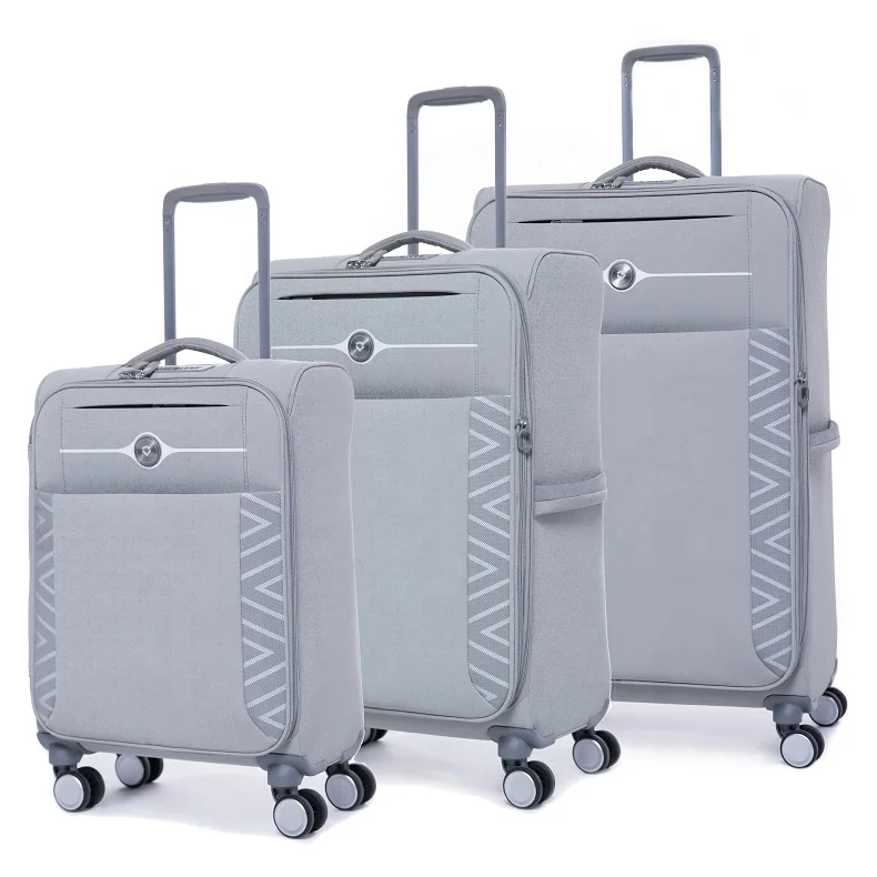 VERAGE new strong soft carbon fiber sticks spinner Wheels Luggage carry on trolley 3 set Suitcase travel