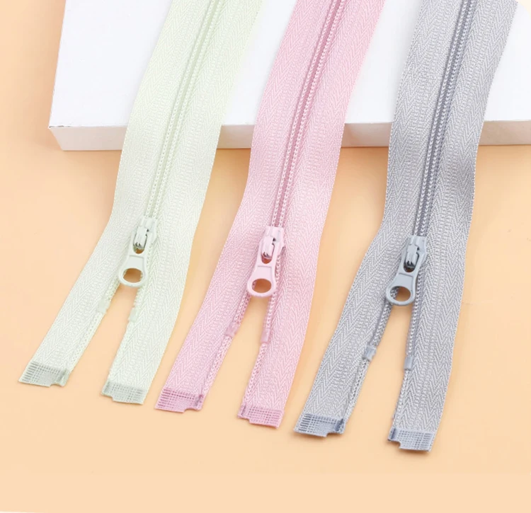 Multi Length Colorful Custom Zip Long Chain Nylon Zipper For Clothes