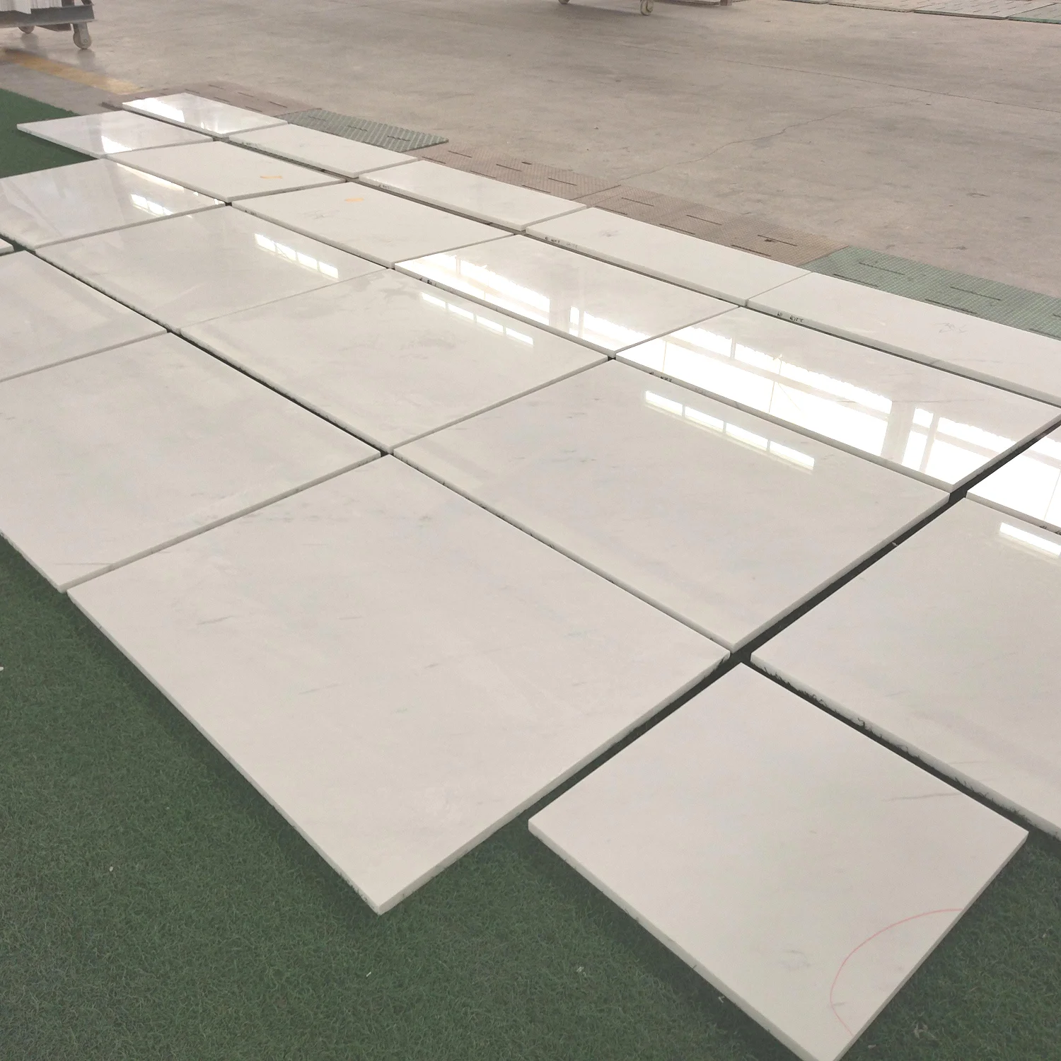 Plain White Effect Interior Wall And Stone Tile 60x60 Porcelain Floor Marble