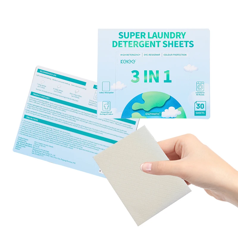 KELEE Deep Cleaning Clothes Laundry Detergent Sheets Biodegradable Laundry Detergent Sheets For Babies