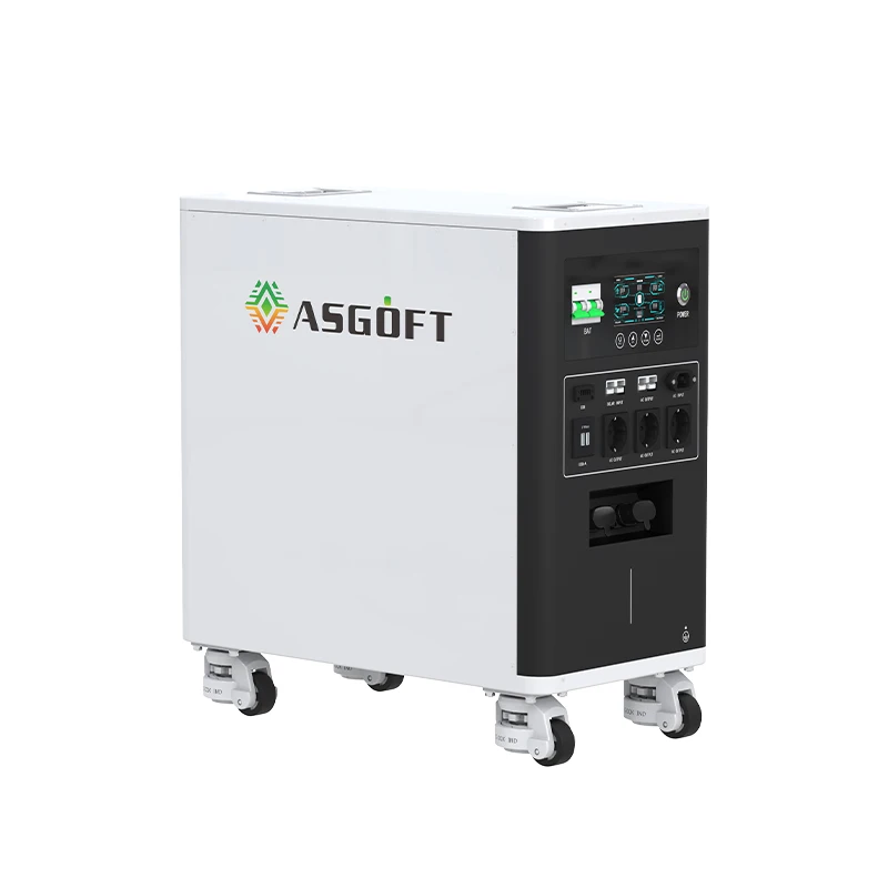 ASGOFT 3kw camping electronics 6000w backup battery generation outdoor lifepo4 power station home all in one 6kwh rental