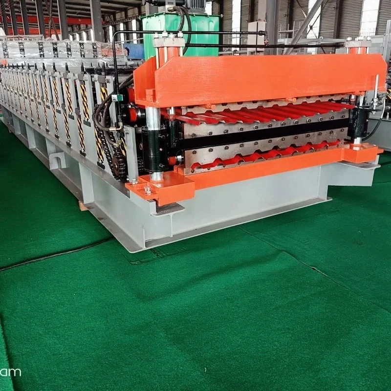 Double deck corrugated and IBR roofing panel  roll forming machine