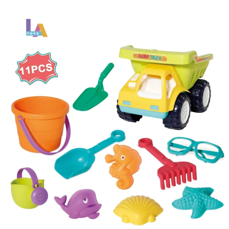 Longthuy Made in Vietnam Beach sand set toy Beach crab model bucket Set of 8pcs summer outdoor toy for children