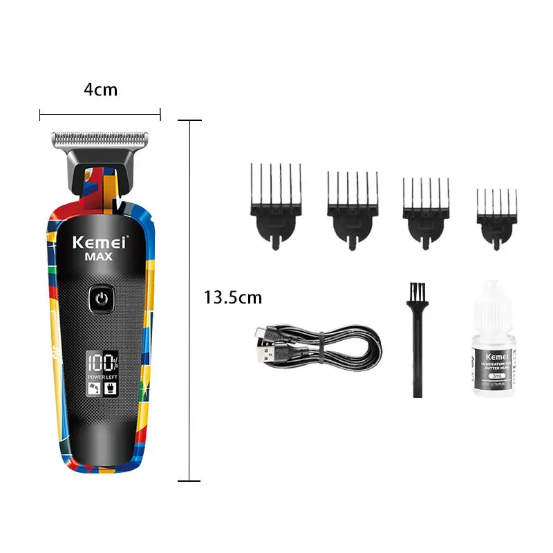 Kemei KM-Max5090 Professional Cordless Hair Trimmer USB Rechargeable Electric Hair trimmers Hair Cutter Machine