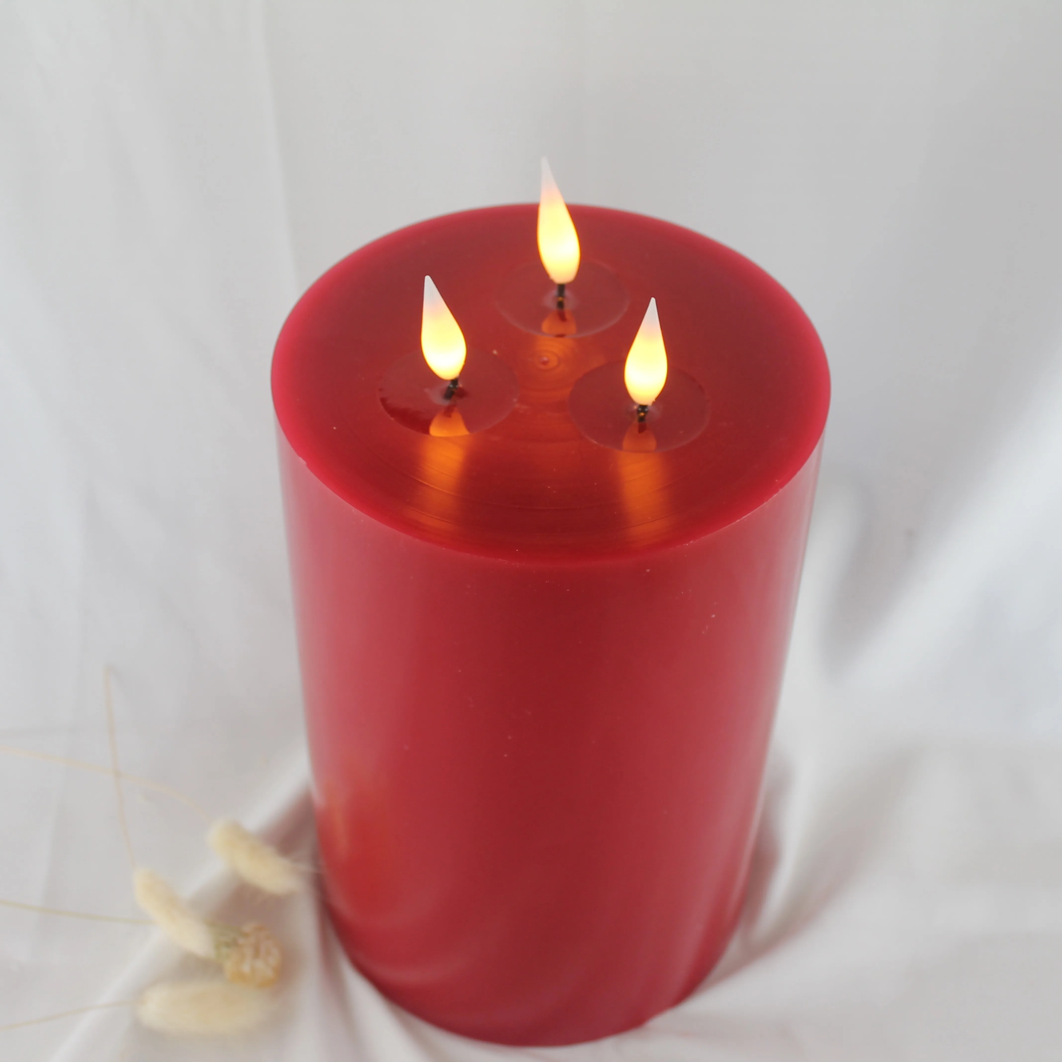 Customized home decoration dancing   3 core flameless candles