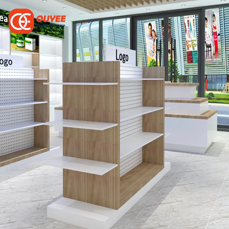 Factory Supplier Creating And Designing Empty Pharmacy Shelves Pharmacy Store Shelving