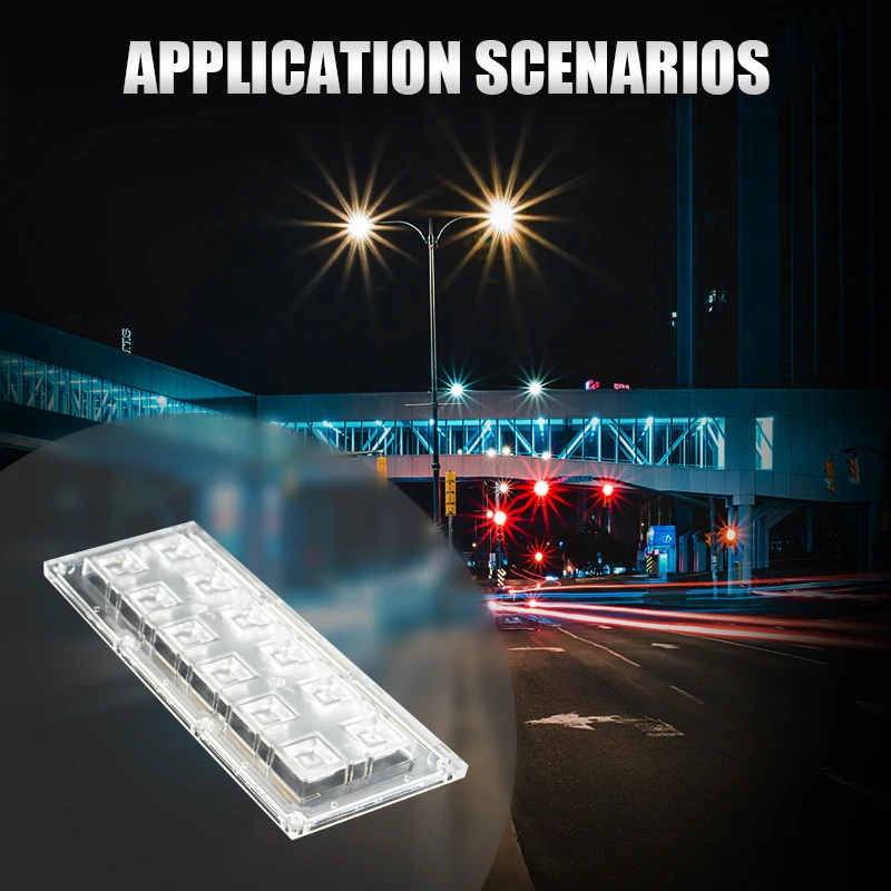 12 Led Pc Pmma Lens5050 25 Degree Lens5050 2X4 Led 50X50Mm Led Street Light Lens 2X2 Lens5050 2X4 Lens Array5050 Back Light Lens