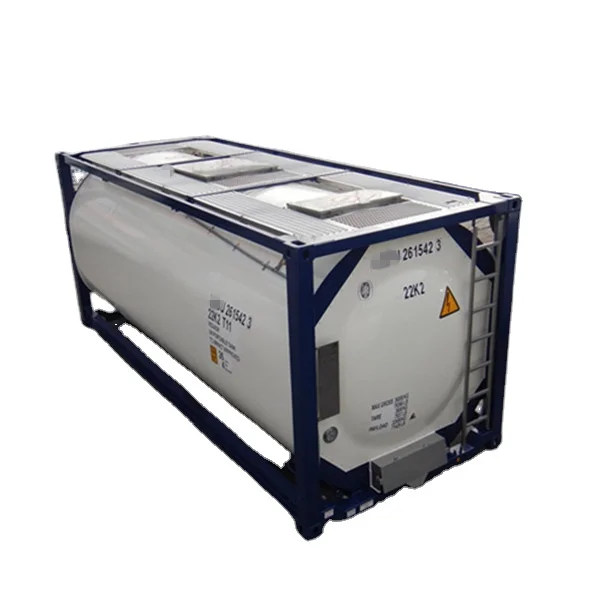 High quality 20Ft Chemical liquid ISO tank container for transport hydrochloric acid, sulfuric acid in sale