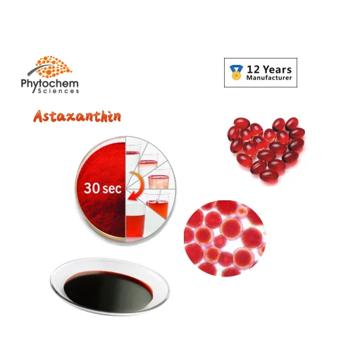 Antioxidant Natural Healthcare Supplements Water Soluble CWS Haematococcus Pluvialis extract 3%-10% Astaxanthin Extract Powder