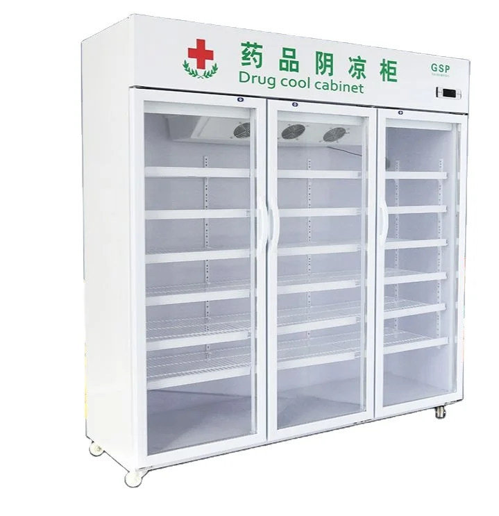 400L-1200L medicine shade cabinet commercial medical hospital medicine display cabinet refrigerated single door pharmacy freezer