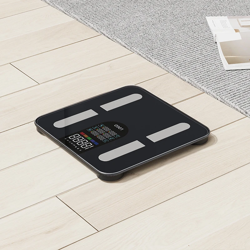 227KG Customized Body Fat Scale Digital LED Display Scale Square Smart Bathroom Electronic Scales With Automatic Measurement