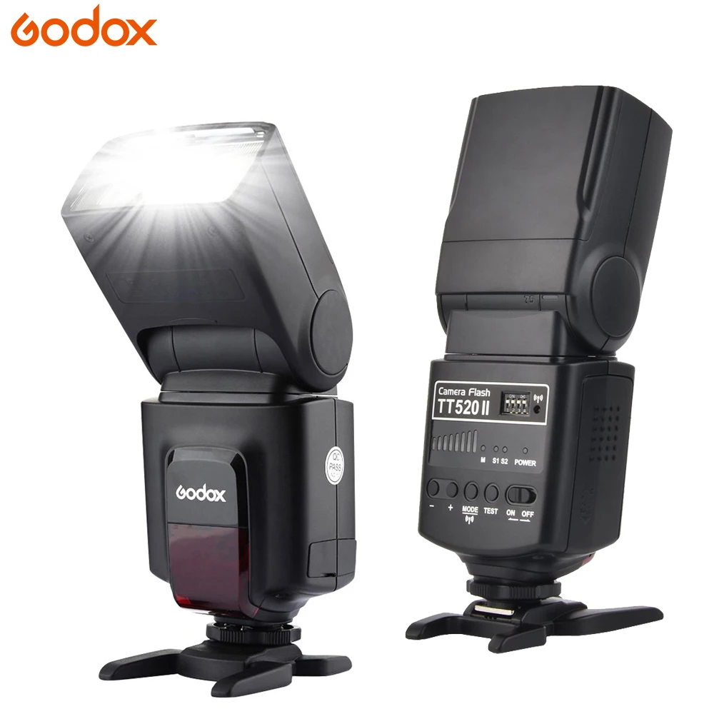 Вспышка для камеры Godox Thinklite TT520II со встроенным беспроводным сигналом 433 МГц цифровых зеркальных камер Canon Nikon Pentax Sony Fuji