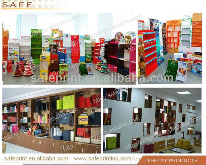 
Chocolate Floor Stand Retail Cardboard Paper Pop Corrugated Display Shelf Biscuit Display 