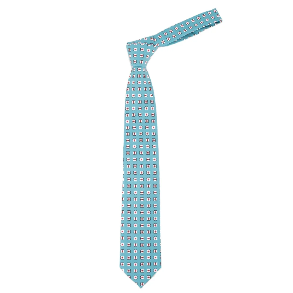 JinBan Repreve RPET Fabric Handsome Printing Silk Ties Men Necktie