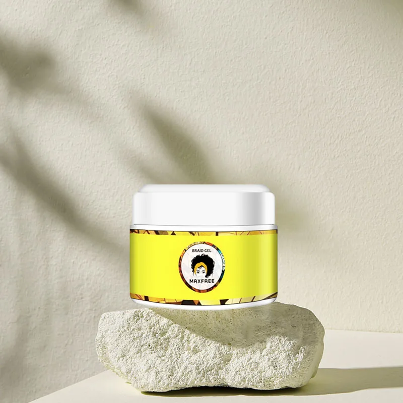 Private label custom logo gloss and jam gel braid for extra edge control hair braid gel wax is recommended for Black women