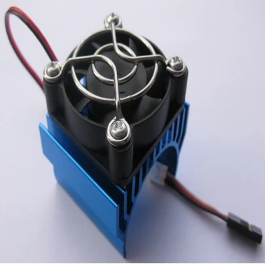 Brushless Electric 550 540 Motor Heatsink with Cooling Fans for 1:10 RC Car N10022