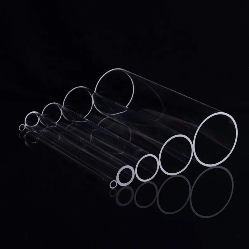 Custom fused transparent quartz glass tube quartz cylindrical high temperature resistant quartz tube