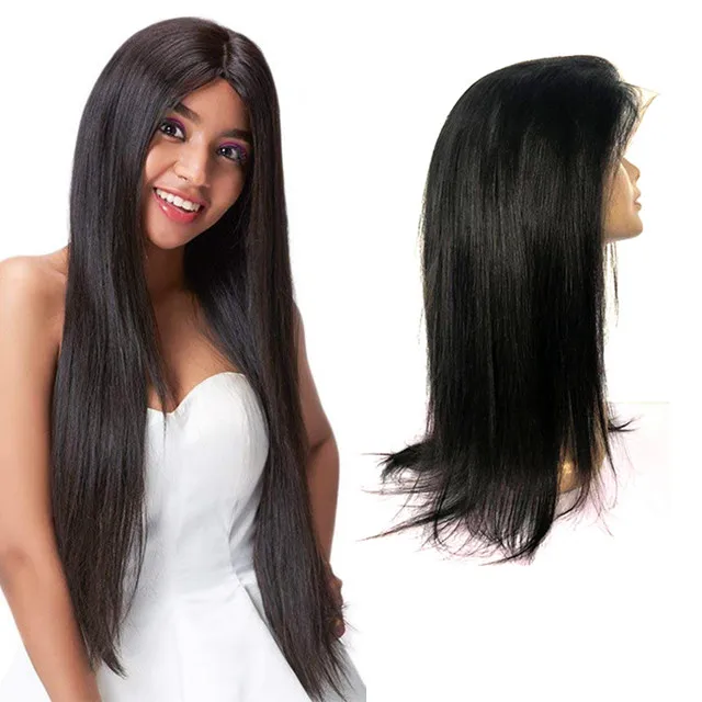 High density 150 180 virgin human hair lace front wig wholesale mink Brazilian human hair bundle with closure frontal vendors