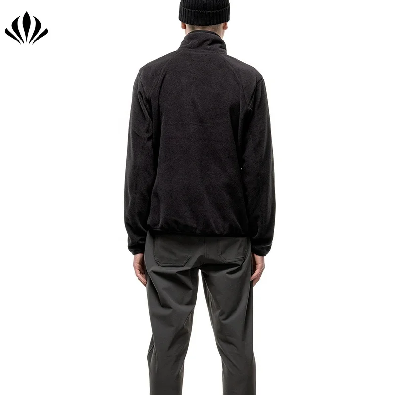 Polar Fleece Jacket Men Full Zip Jacket Outdoor Warm Casual Coat