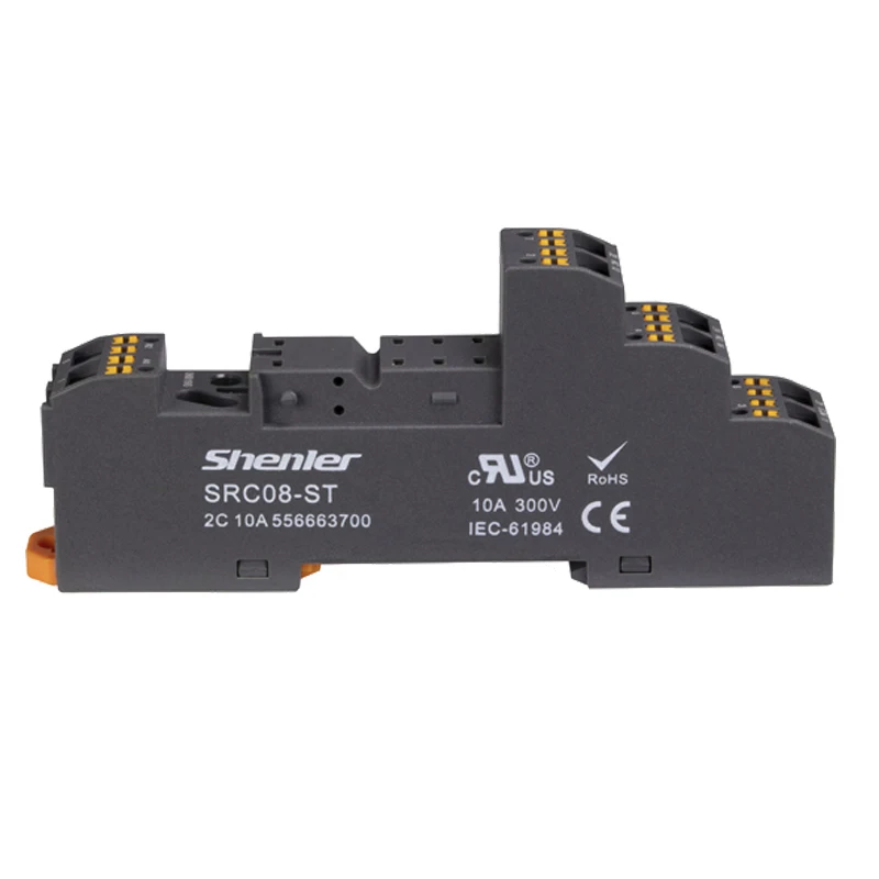 Shenler SRC08-ST small intermediate relay base AC 220V5 hole 12A electromagnetic relay base