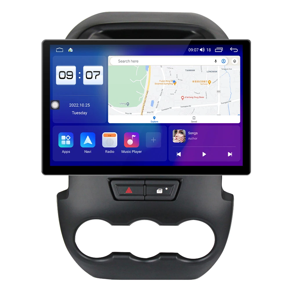 13.1' 2DIN QLED  Screen 1920*1200 android 12 4g  car multimedia For Ford Ranger 2011-2016 Stereo GPS