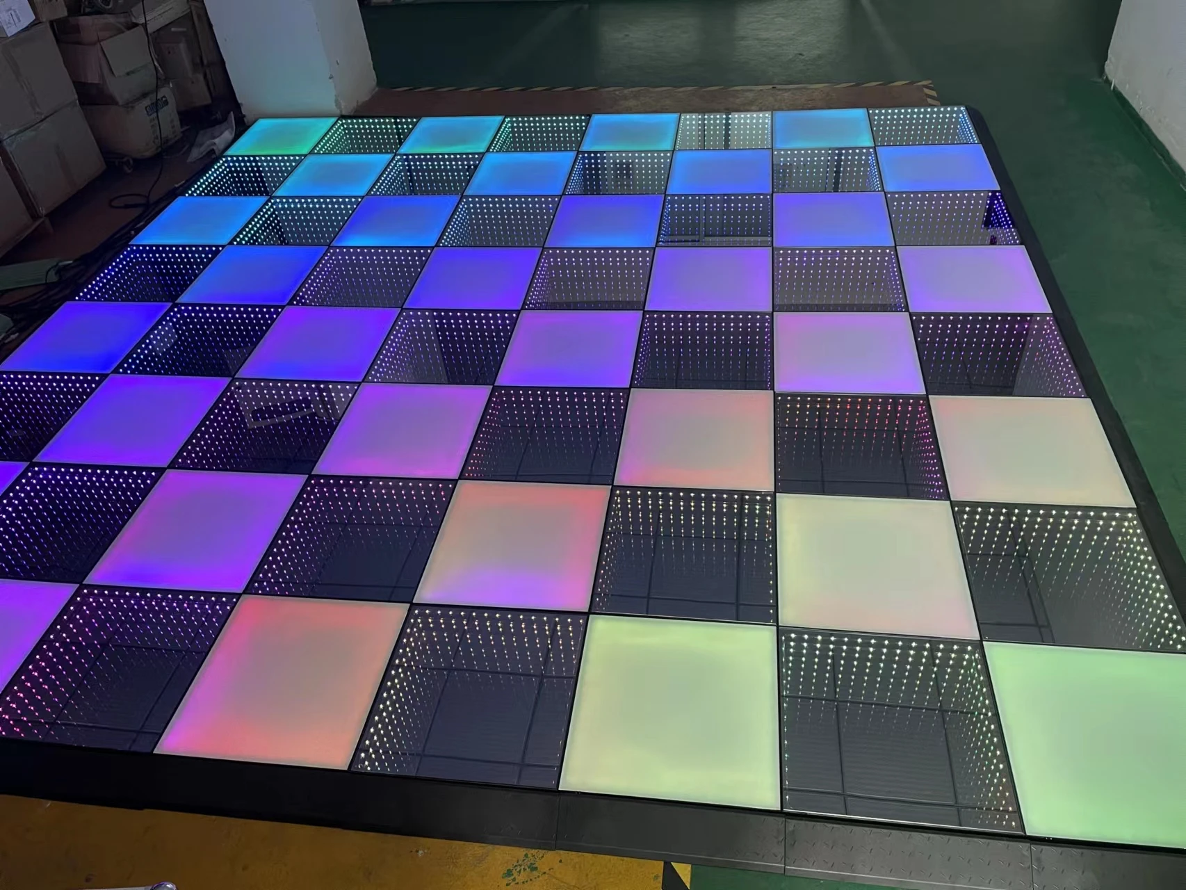 portable  3D  mirror infinity dance floor for dancing party entainment  Disco