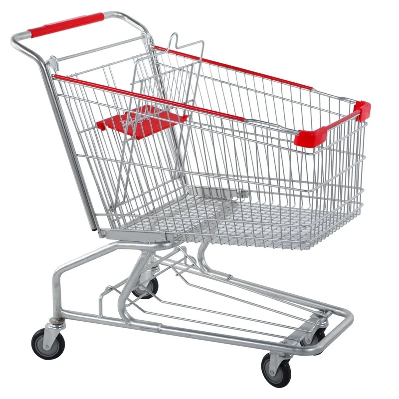 Supermarket metal kids shopping trolley cart with baby seat
