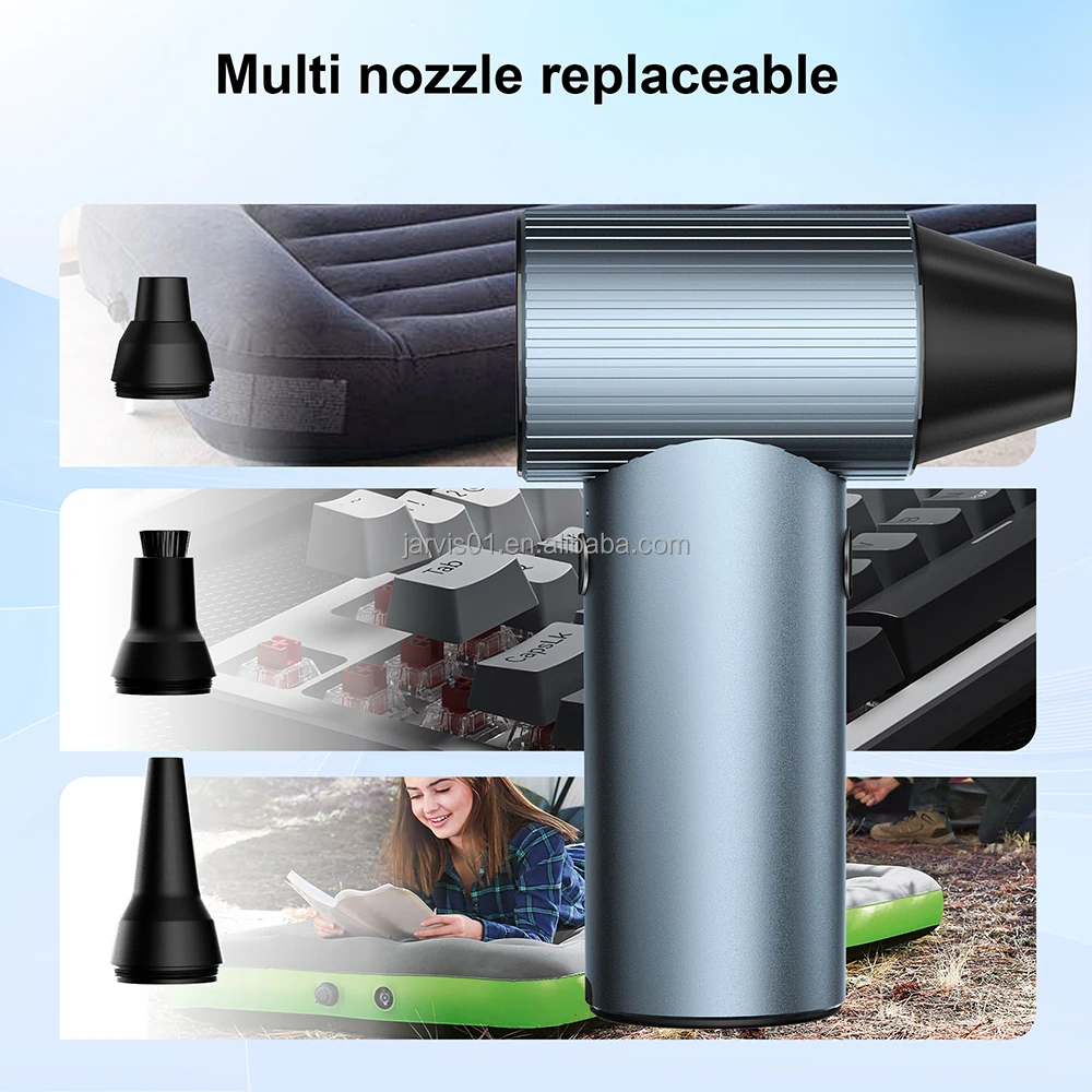 Electric blowerJet Turbo Fan blower machine jet fan Brushless Motor USB Heat-Activated Compressed Air Duster Outdoor Hotel Use