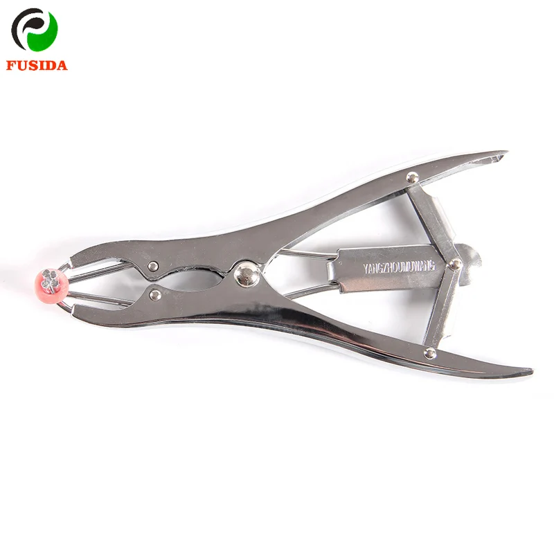 Stainless Steel Elastrator Bloodless Burdizzo Castration Plier For Cows