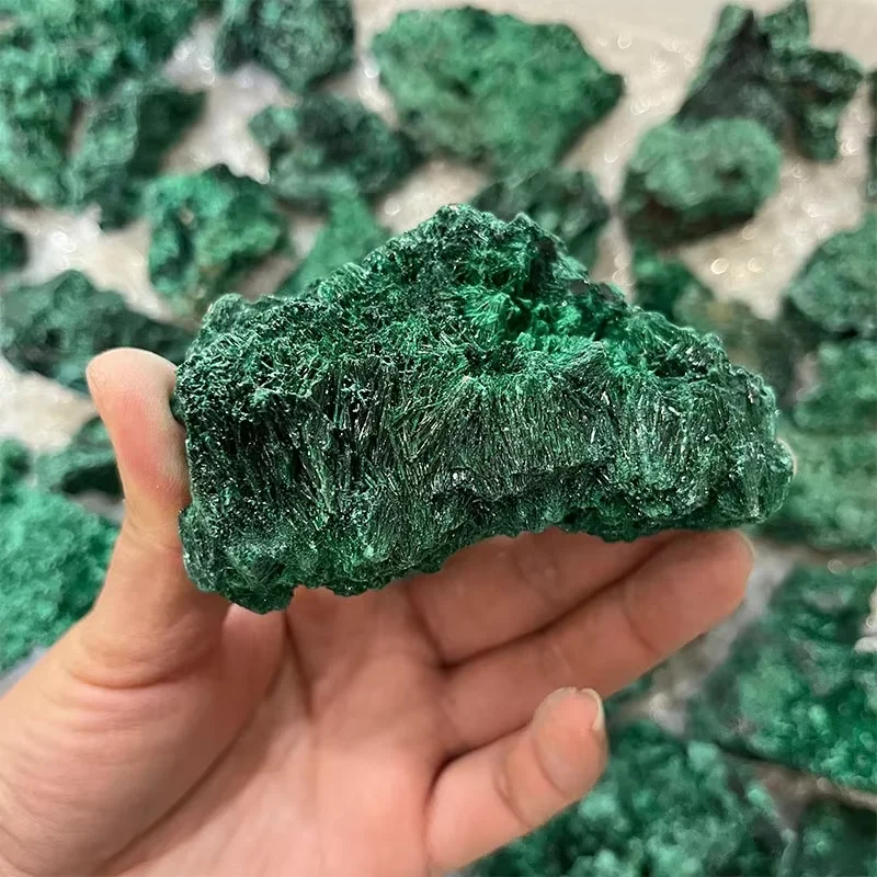 Wholesale Natural Rough Stones Crystal Minerals Specimen green malachite raw stone