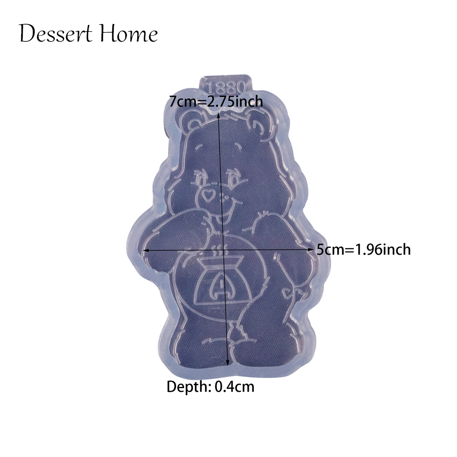 DY0477 Shiny Elephant/Goat/Bear/Rhinoceros Keychain Silicone Resin Epoxy Molds, Chocolate Fondant Sugarcraft Molds DIY Cake