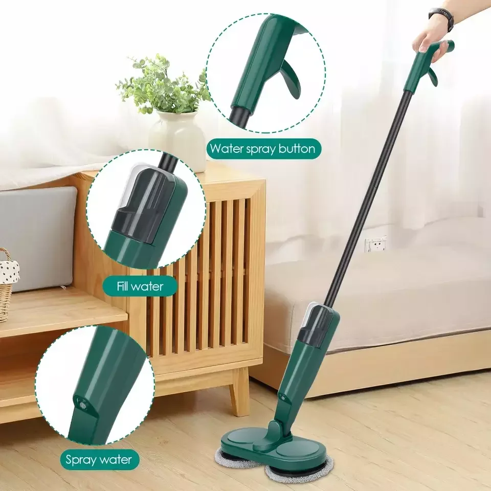 mopping with water tank Wet and Dry USB rechargeable cleaner house floor Electric water spray mop