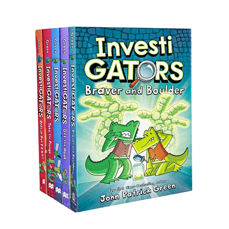 Короткие детские книжки-рассказы индентаторы крокодил-разведчик 5 полноцветные комиксы английские книжки-картинки для