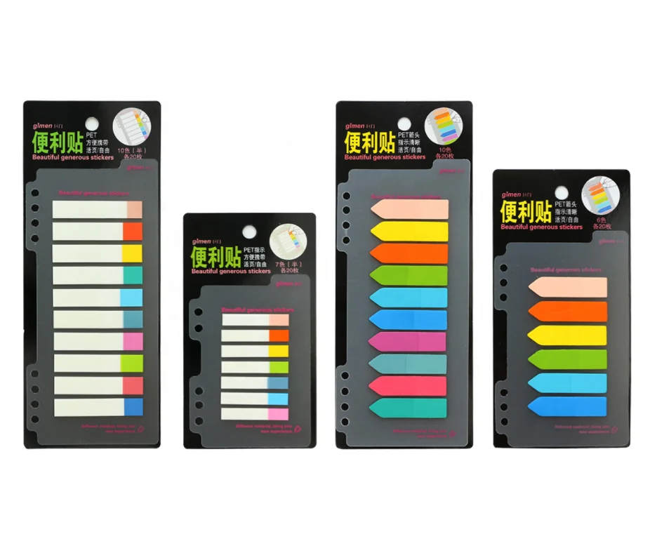 Hot sale Pet index sticky notes transparent pet sticky notes