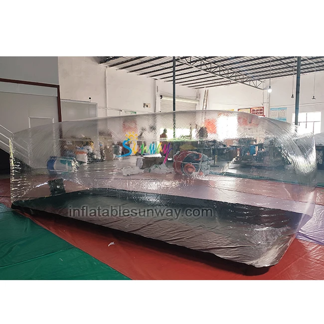 Indoor car bubble protection storage transparent side cars capsules roof tent inflatable car showcase cover