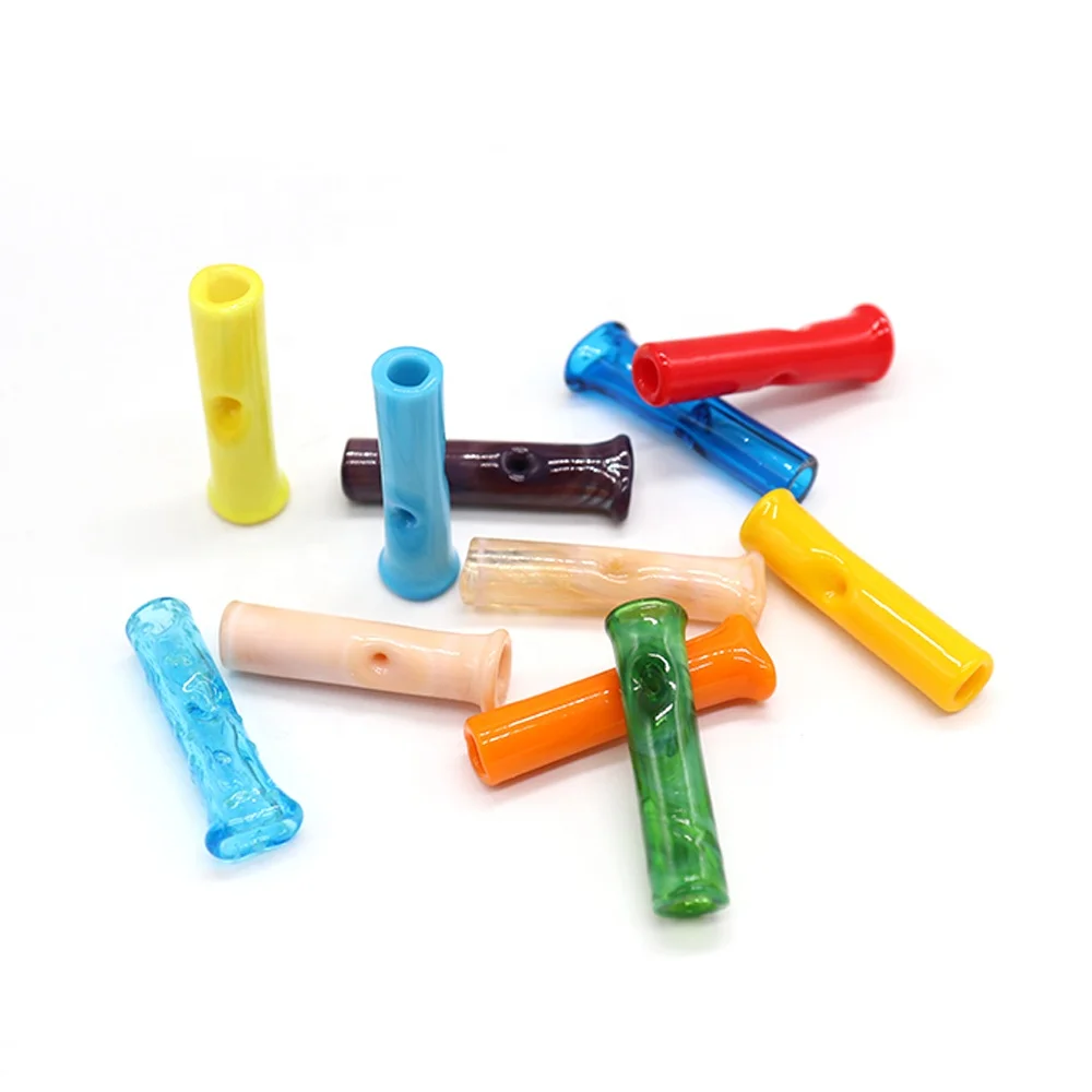 Glass Pipe Rolling Tip Steamroller Glass Filter Tips Heady Cigaret Filter Tobacco Dry Herb Holder smoking accessories