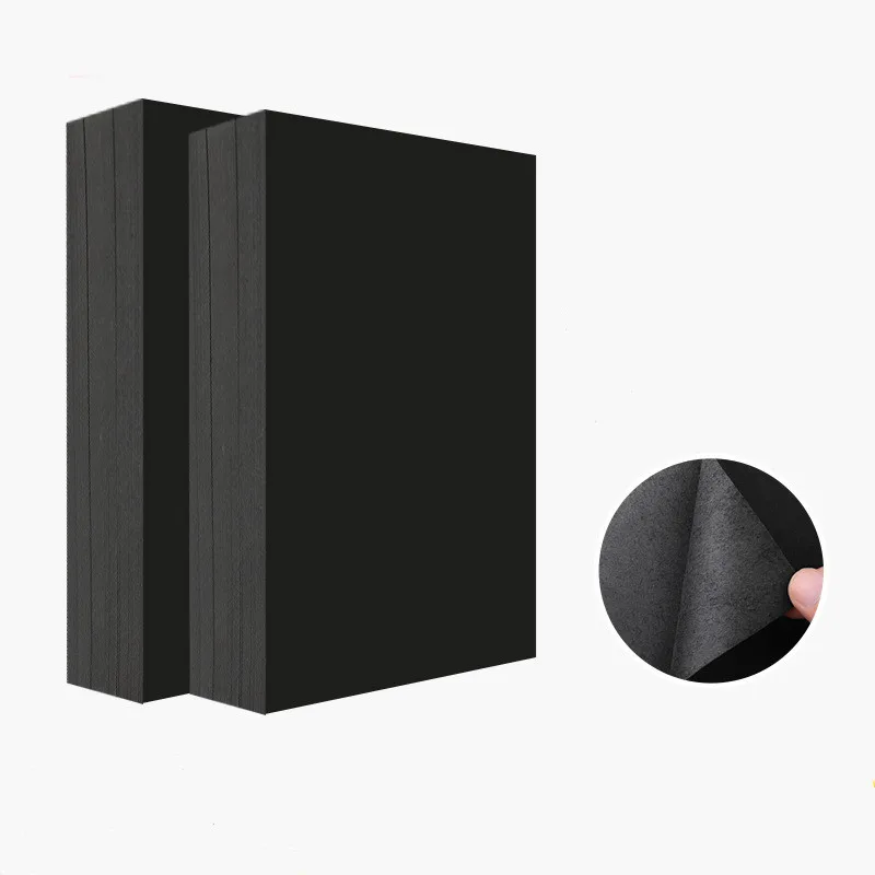 Recyclable Heavy Weight Black White Craft Paper Cardboard Sheet Bluk Pack Thick Construction Paperboard Sheet For Arts  Drawing