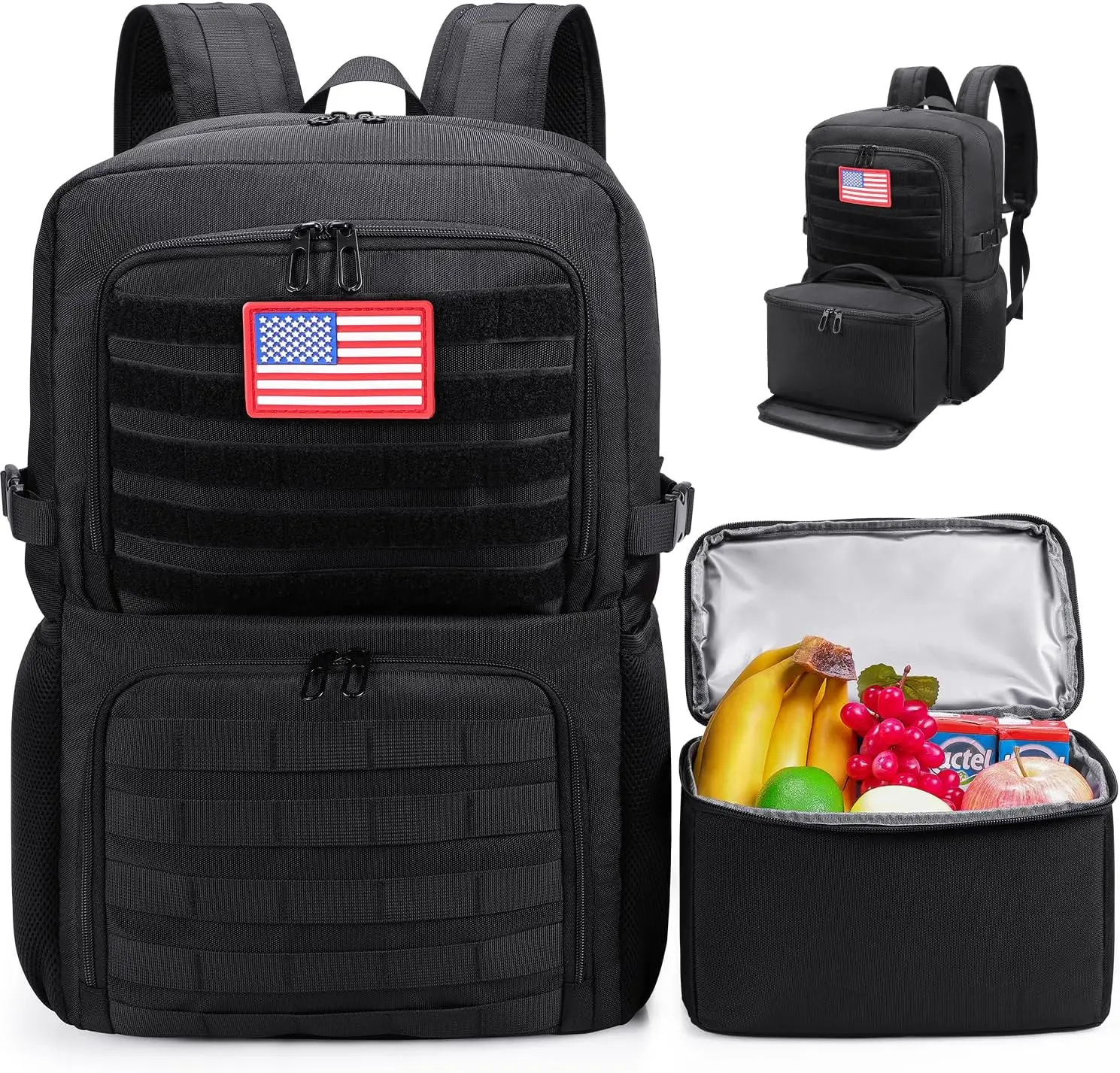 Custom Tactical Lunch Bag Lunch Box Waterproof Leakproof Cooler Bag nylon insulated lunch box For Outdoor Picnic Camping