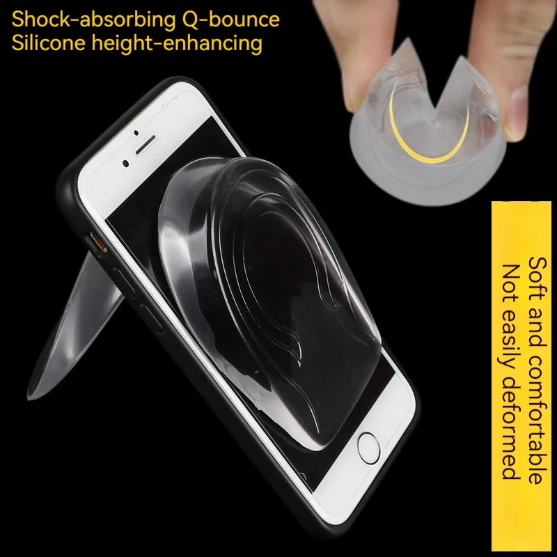 Hot Selling Unisex Foot Care Shock Absorption Height Increase Silicone Foot Half Shoe Pad Transparent Soft Gel Insole Heel Cup