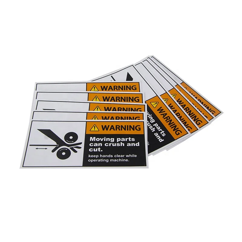 industrial danger safety labels stickers for machines