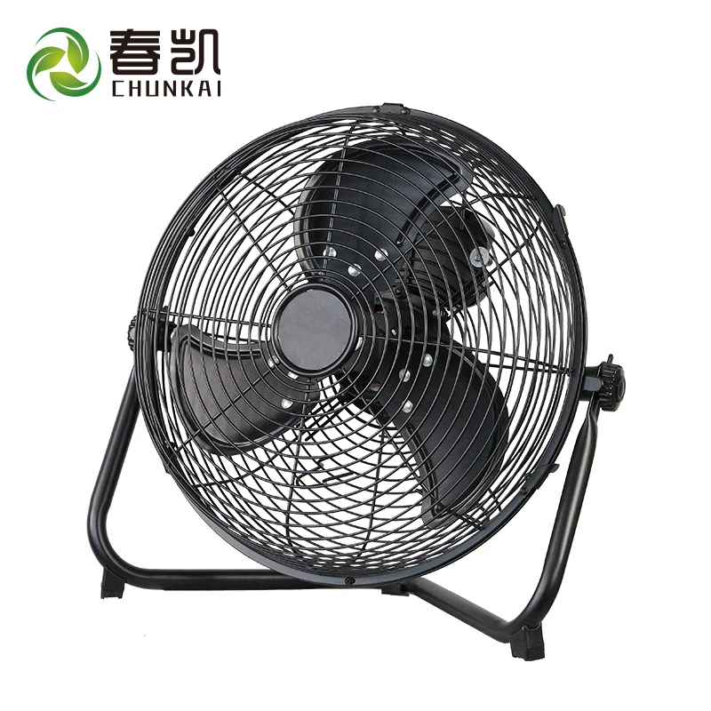 Safe Low Noise Metal 12 Inch Powerful Three Speeds Cooling Oscillating High power Home Floor Fan
