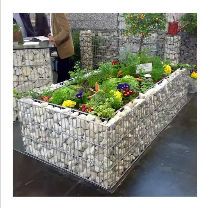 Hot Dip Galvanized Galvanized Welded Stone Cage Mesh Fence Box Stone Cage Welded Stone Cage Basket Retaining Wall Fence