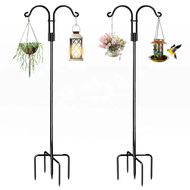Garden ornaments Hanging Hooks Metal Shepherd Hook shepherds hooks for outdoor