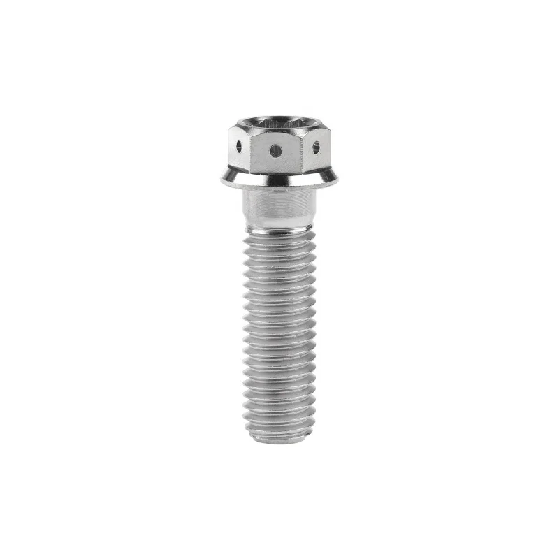Titanium Alloy Bolts 30-90 Millimeters Length Hex Flange Head for Motorcycle Modification Silver