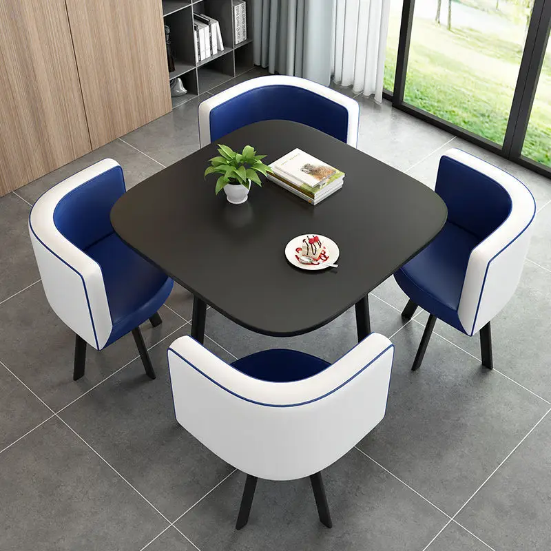Luxury modern restaurant kitchen dining room table round MDF bar wooden single 5 piece kitchen dining table sets for small space