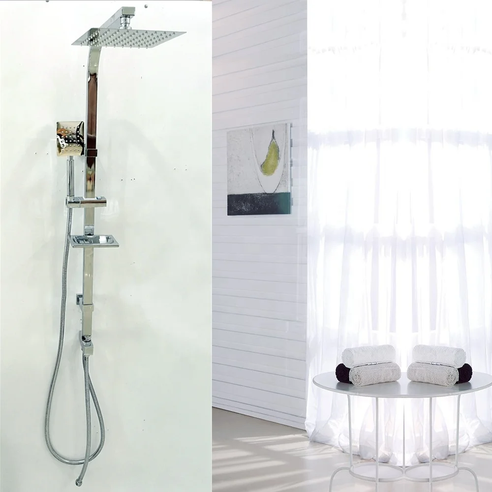
high quality shower panel stainless steel sanitary bathroom shower set 8inch Stainless steel head bathroom set accessory 