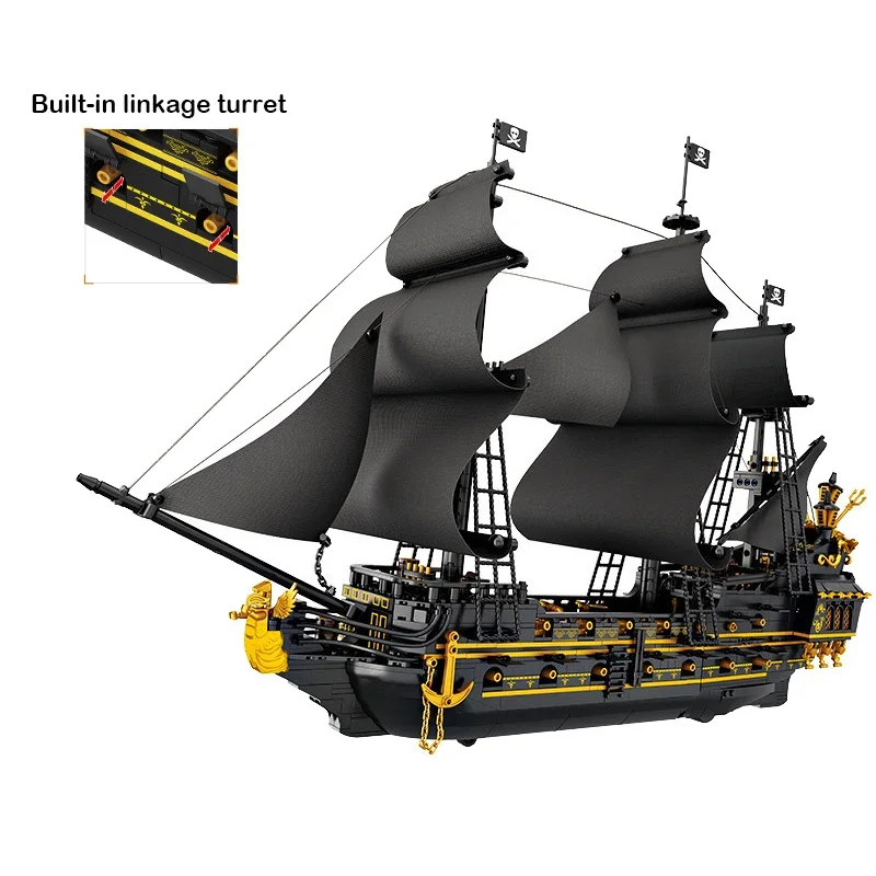 Форанж FC6010 MOC креативная модель пиратского корабля лодка кубики сборка игрушек для мальчиков подарок на день рождения 2076 шт. наборы строительных блоков