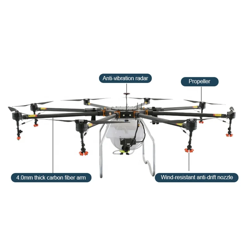30L Capacity Agricultural Drone Crop Spray UAV Precision Pesticides Spraying Agriculture Sprayer Drone for Sale